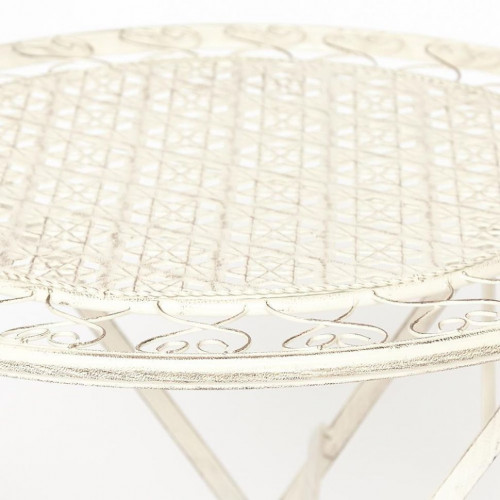 Комплект (стол + 2 стула) Secret de Maison AMANTE (mod. PL08-6573), металл, стол: 70х76см, стул: 42,5х39,5х93см, Античный белый (Antique White)