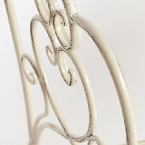 Комплект (стол + 2 стула) Secret de Maison AMANTE (mod. PL08-6573), металл, стол: 70х76см, стул: 42,5х39,5х93см, Античный белый (Antique White)