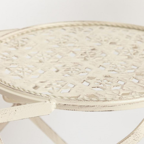 Комплект (стол + 2 стула) Secret de Maison AMANTE (mod. PL08-6573), металл, стол: 70х76см, стул: 42,5х39,5х93см, Античный белый (Antique White)