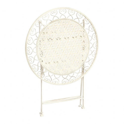 Комплект (стол + 2 стула) Secret de Maison AMANTE (mod. PL08-6573), металл, стол: 70х76см, стул: 42,5х39,5х93см, Античный белый (Antique White)