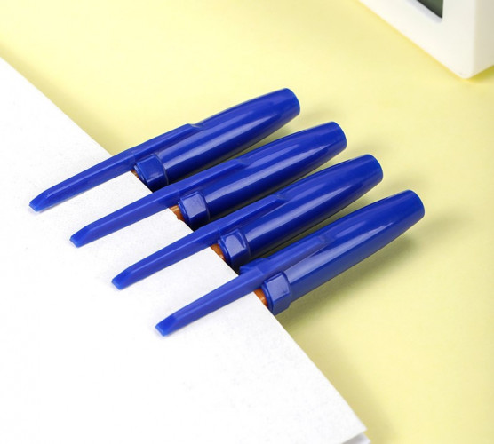 Набор ручек шариков. Deli Classic EQ6S-MT-BL оранжевый/синий d=0.7мм блистер (5шт) сменный стержень шестигр.