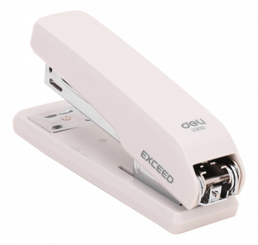 Степлер Deli E0300WHITE Exceed 24/6 26/6 (25листов) белый 100скоб металл/пластик коробка