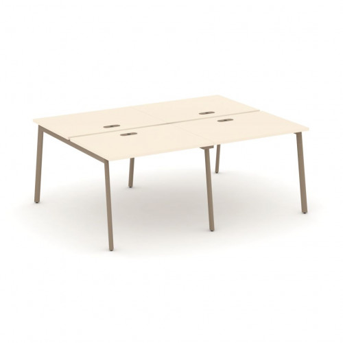 Estetica Рабочая станция на 4 места ES.D.RS-4.1-LP Сатин/Латте металл 1960*1500*750