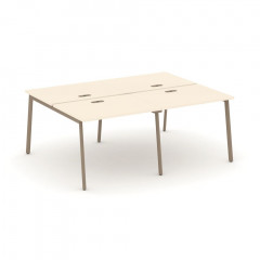 Estetica Рабочая станция на 4 места ES.D.RS-4.1-LP Сатин/Латте металл 1960*1500*750