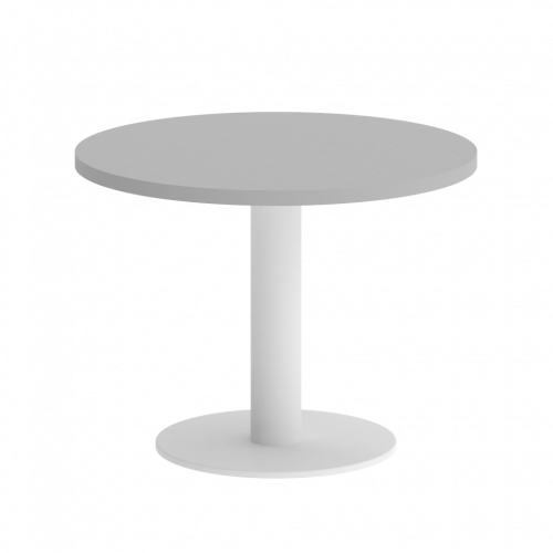 Home Office Стол журнальный круглый VR.SP-5-60.1G Серый/Белый металл 600*600*450