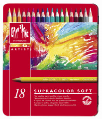 Карандаши цв. Carandache 3888.318 Supracolor акварель. шестигран. дерево мет.кор. (18шт)
