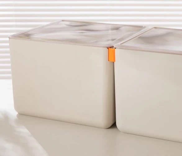 Короб для хранения Deli XDM13grey 1отд. 212x212x153мм серый/серый пластик