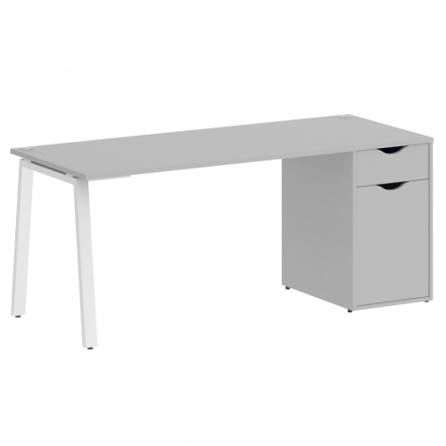 Home Office Стол письменный VR.SP-3-178.1.A Серый/Белый металл 1780*720*750