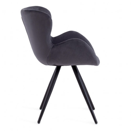 Кресло BOEING ( mod. 9120) / 1 шт. в упаковке, металл/вельвет, 42x58x84.5x47см, серый (HLR 21)/черный