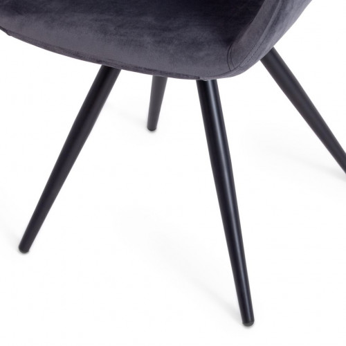 Кресло BOEING ( mod. 9120) / 1 шт. в упаковке, металл/вельвет, 42x58x84.5x47см, серый (HLR 21)/черный