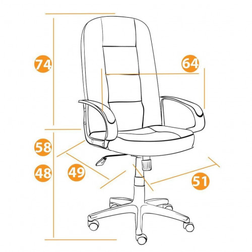 Кресло DEVON, кож/зам, коричневый/коричневый перфорированный, 2 TONE/2 TONE /06