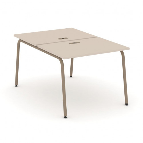 Estetica Рабочая станция на 2 места ES.D.RS-2.1-LK Капучино/Латте металл 980*1500*750