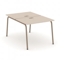 Estetica Рабочая станция на 2 места ES.D.RS-2.1-LK Капучино/Латте металл 980*1500*750