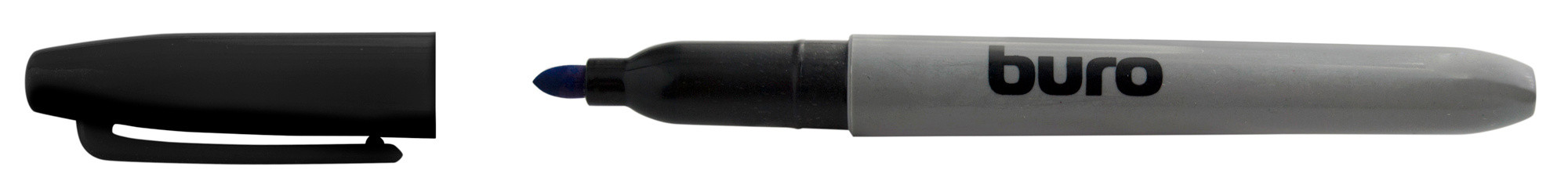 Маркер перманентный Buro пулевидный пиш. наконечник 2.5мм черный коробка