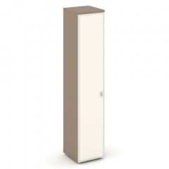 Estetica Шкаф высокий узкий лев. (1 высок. фасад стекло лакобель в раме) ES.SU-1.10R (L) I Латте/Лакобель ivory 400*420*1977