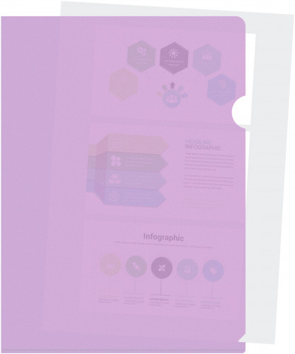 Папка-уголок Бюрократ Pastel -EPAST/VIO A4 пластик 0.18мм фиолетовый