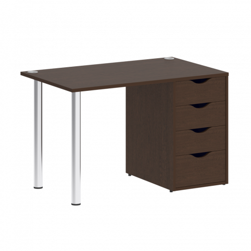 Home Office Стол письменный VR.SP-3-118.4 Венге/Хром опоры 1180*720*750