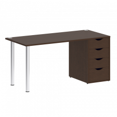Home Office Стол письменный VR.SP-3-158.4 Венге/Хром опоры 1580*720*750