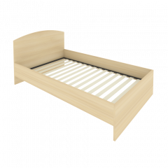 Light Кровать с ортопедическим основанием и изголовьем С-КИ-120 Акация 1250*2050*900