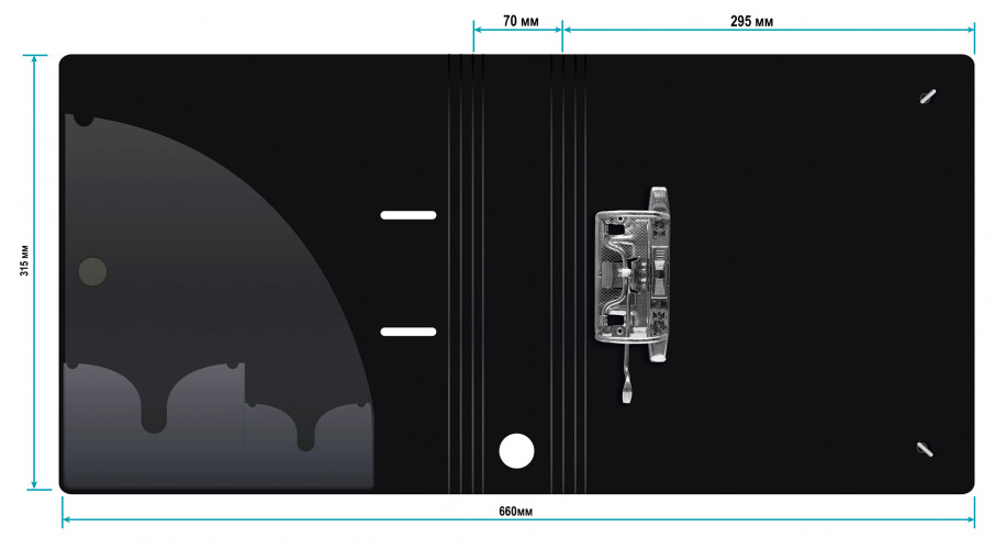 Папка-регистратор Silwerhof 355050 A4 70мм полифом черный