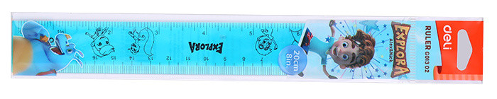 Линейка Deli EG01302 Explora пластик дл.20см ассорти пластиковый пакет с европодв.