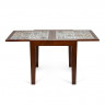 CT 3030 Kasablanca стол раскладной с плиткой, дерево гевея/плитка, 73,5 (147) х 73,5 х 75см , Тёмный Дуб, рисунок - марокко