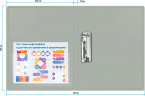Папка метал.зажим Бюрократ -PZ07CGREY A4 пластик 0.7мм внут.и торц.карм серый