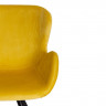 Кресло BOEING ( mod. 9120), металл/вельвет, 42x58x84.5x47см, желтый (HLR 40)/черный