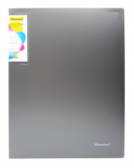 Папка на 4-х D-кольцах Silwerhof Perlen 271958-77 A4 1мм кор.38мм внутр. с вставкой серебристый металлик