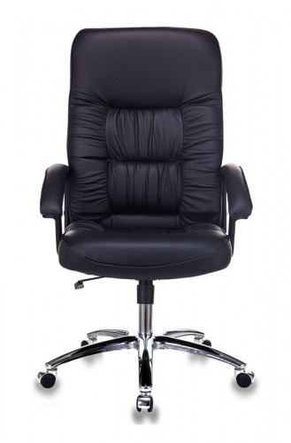 Кресло руководителя Бюрократ T-9908AXSN-AB черный кожа крестов. металл хром