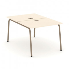 Estetica Рабочая станция на 2 места ES.D.RS-2.1-LK Сатин/Латте металл 980*1500*750