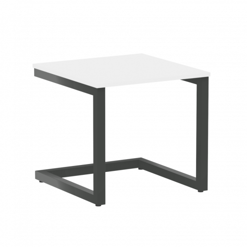Home Office Стол журнальный VR.SP-2-58.G Белый бриллиант/Антрацит металл 580*600*550