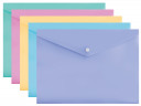 Конверт на кнопке Бюрократ Pastel -PKPAST/VIO A4 пластик 0.18мм фиолетовый