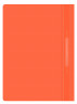 Папка-скоросшиватель Бюрократ Double Neon -PSLDNE/OR A4 прозрач.верх.лист пластик оранжевый 0.14/0.18