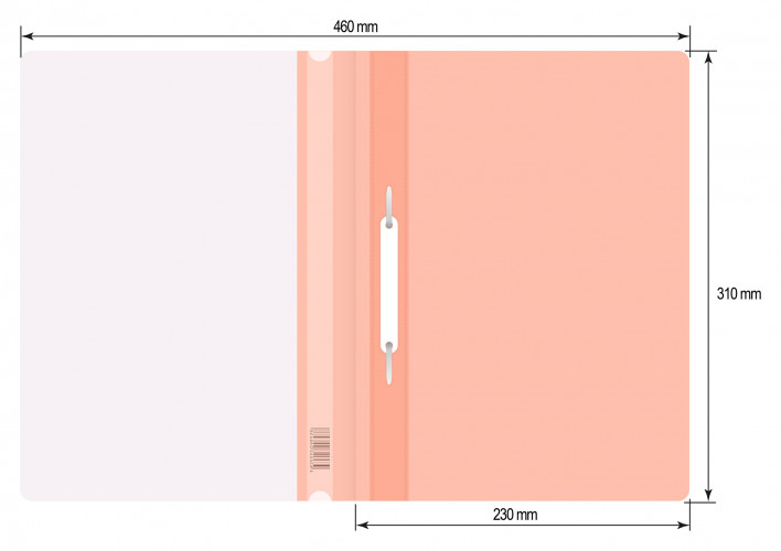 Папка-скоросшиватель Бюрократ Double Neon -PSLDNE/OR A4 прозрач.верх.лист пластик оранжевый 0.14/0.18