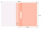 Папка-скоросшиватель Бюрократ Double Neon -PSLDNE/OR A4 прозрач.верх.лист пластик оранжевый 0.14/0.18