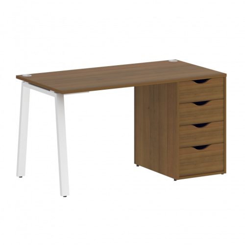 Home Office Стол письменный VR.SP-3-138.4.A Орех/Белый металл 1380*720*750