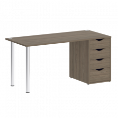 Home Office Стол письменный VR.SP-3-158.4 Вяз/Хром опоры 1580*720*750