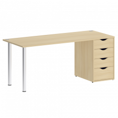 Home Office Стол письменный VR.SP-3-178.4 Акация/Хром опоры 1780*720*750