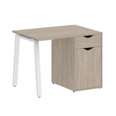 Home Office Стол письменный VR.SP-3-98.1.A Дуб аттик/Белый металл 980*720*750