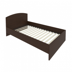 Light Кровать с ортопедическим основанием и изголовьем С-КИ-120 Венге 1250*2050*900
