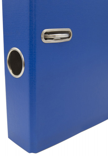 Папка-регистратор Silwerhof A4 75мм ПВХ/бумага синий без. окант. сборная смен.карм. на кор.