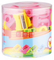 Точилка для карандашей ручная Deli E0594 1 отверстие пластик ассорти туба