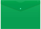 Конверт на кнопке Бюрократ -PK803ANGRN A4 непрозрачный пластик 0.18мм зеленый