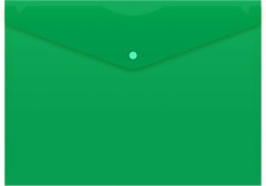 Конверт на кнопке Бюрократ -PK803ANGRN A4 непрозрачный пластик 0.18мм зеленый