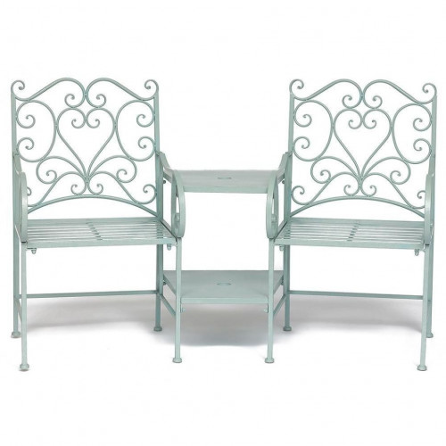 Комплект (столик+ 2 кресла) Secret de Maison TET-A-TET (mod. PL08-34283B), металл, 160х69х96см, белая лазурь (white blue)