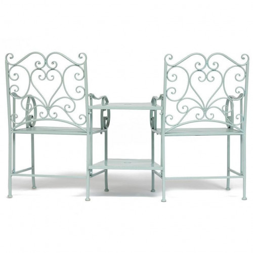 Комплект (столик+ 2 кресла) Secret de Maison TET-A-TET (mod. PL08-34283B), металл, 160х69х96см, белая лазурь (white blue)