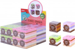 Набор ластиков Deli EH302-P прямоугольный 35x35x35мм ассорти пласт.туб. (32шт)