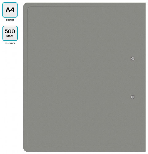 Папка на 2-х кольцах Buro -ECB0420/2RGREY A4 пластик 0.5мм серый