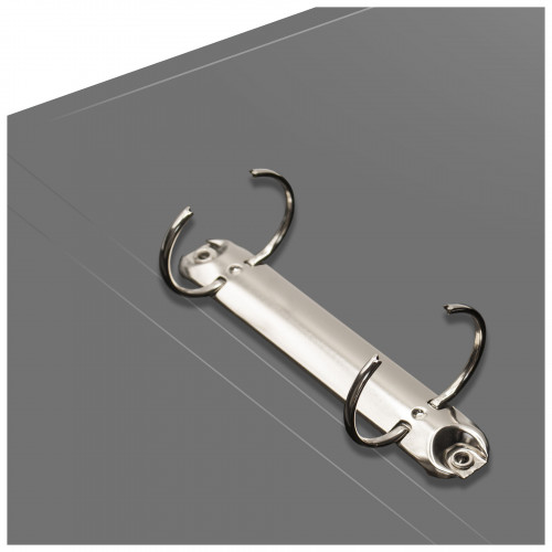 Папка на 2-х кольцах Buro -ECB0420/2RGREY A4 пластик 0.5мм серый